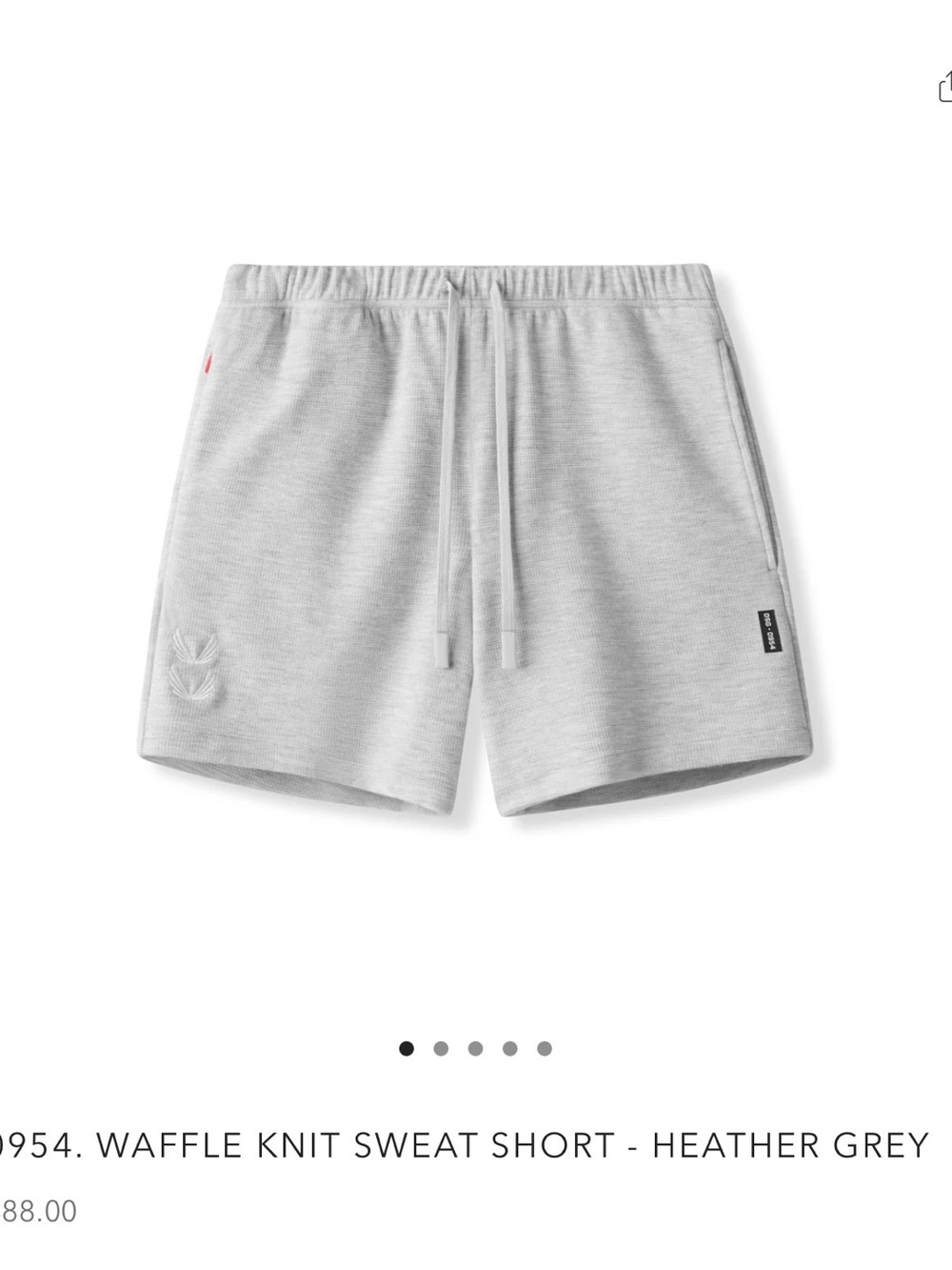 ASRV waffle knit shorts Medium Heather gray